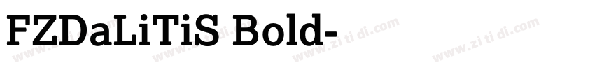 FZDaLiTiS Bold字体转换